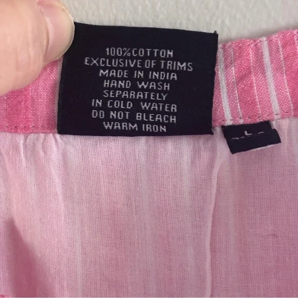 Madison Mathew’s Striped Tiered Pink Cotton Dress - Picture 4 of 4